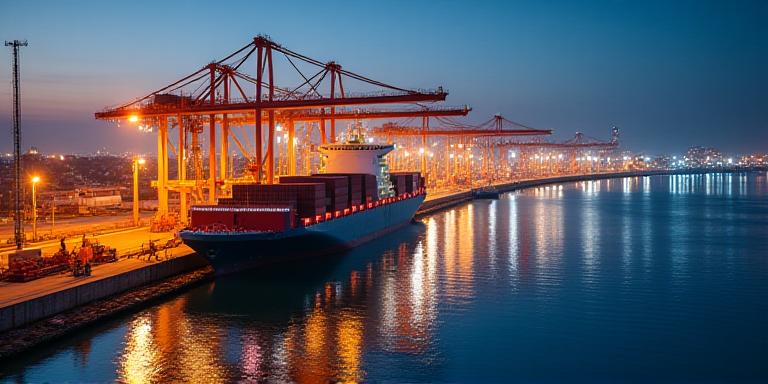 Container terminal with data overlays